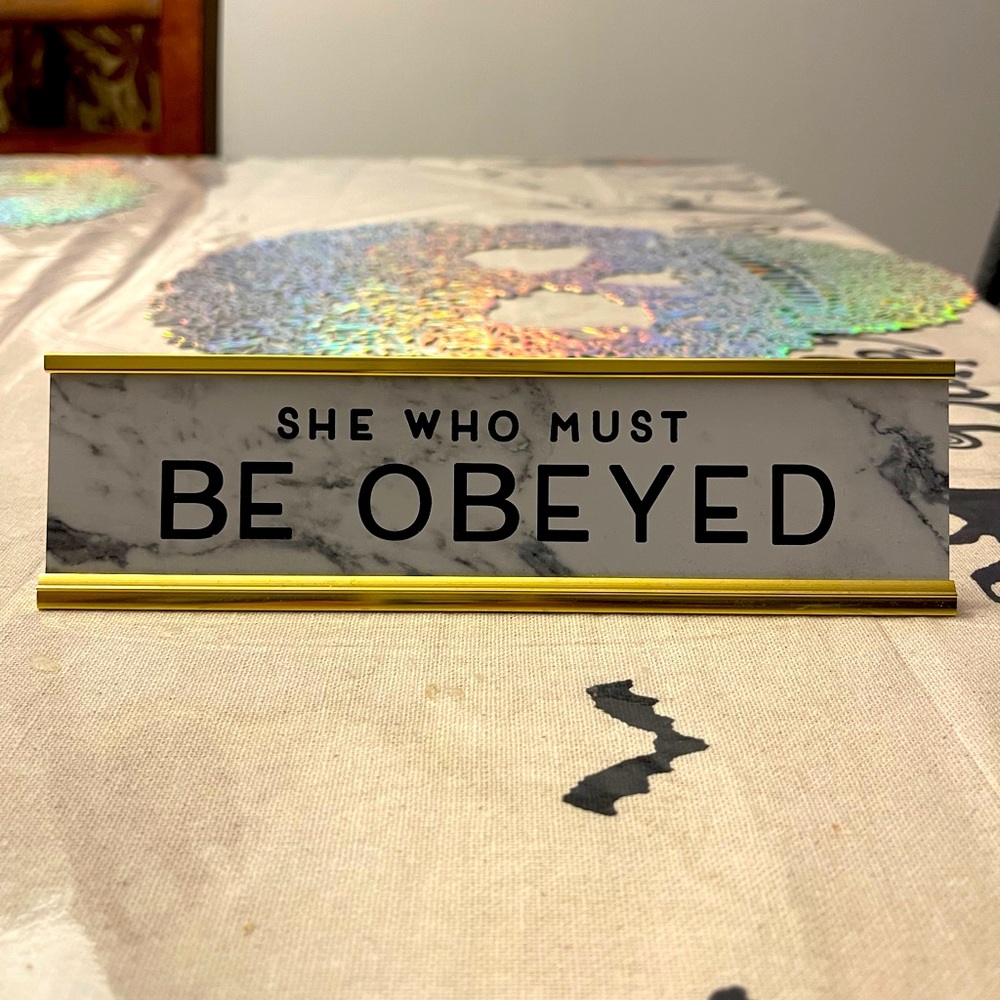Desk sign